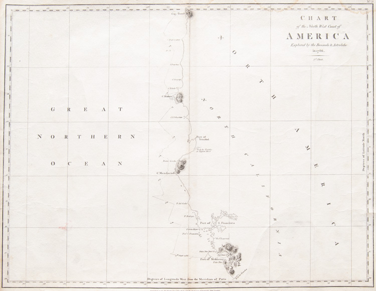 Chart of the North West Coast of America
Explored by the Boussole & Astrolabe
in 1786
3d Sheet 